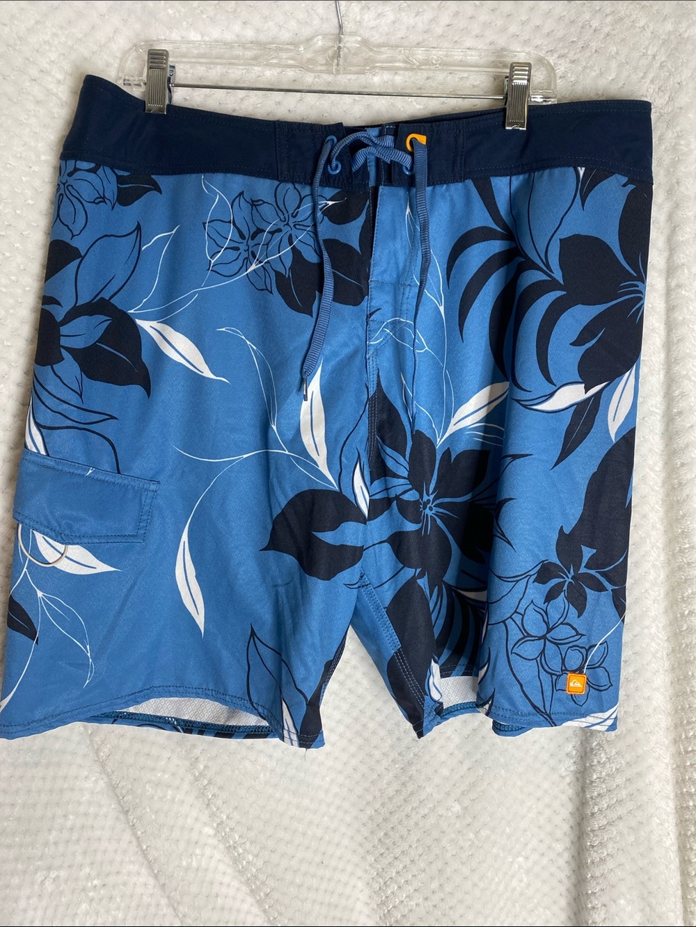 Quiksilver Blue and Navy Floral Board Shorts